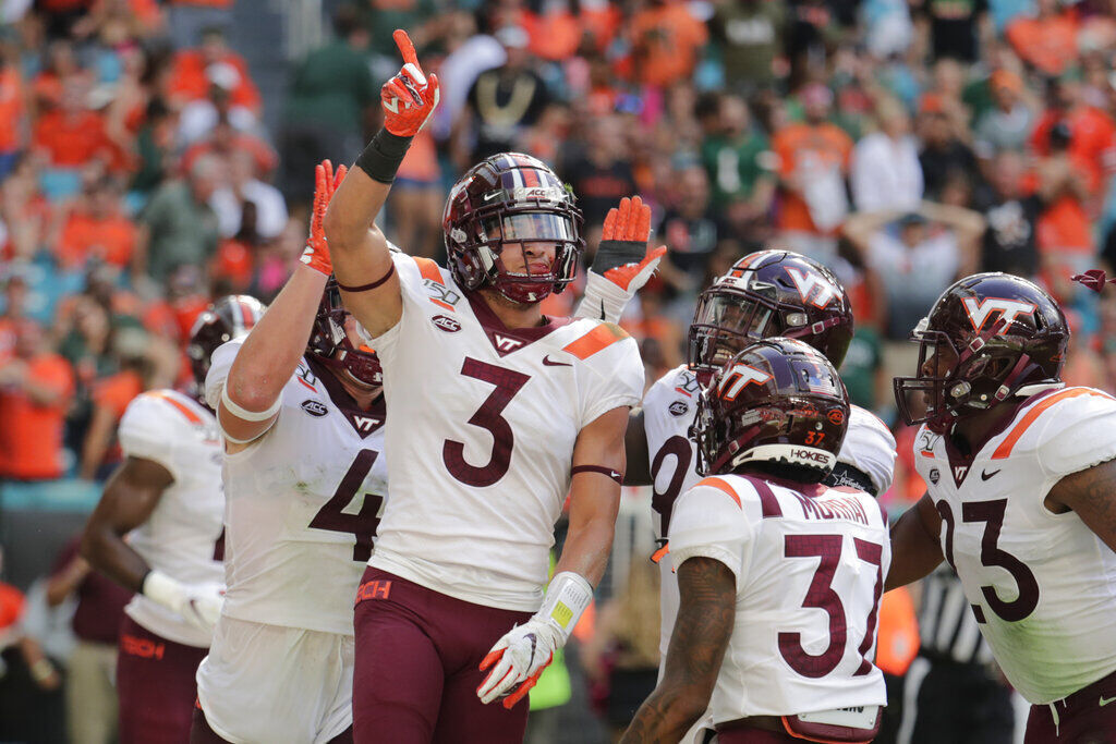 20. Chicago (8-8) — Caleb Farley, CB, Virginia Tech, Jr.